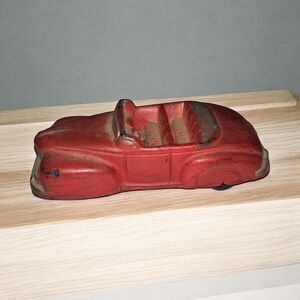 Arcor Safe Play Toys Old Red Convertible Car Harden Rubber